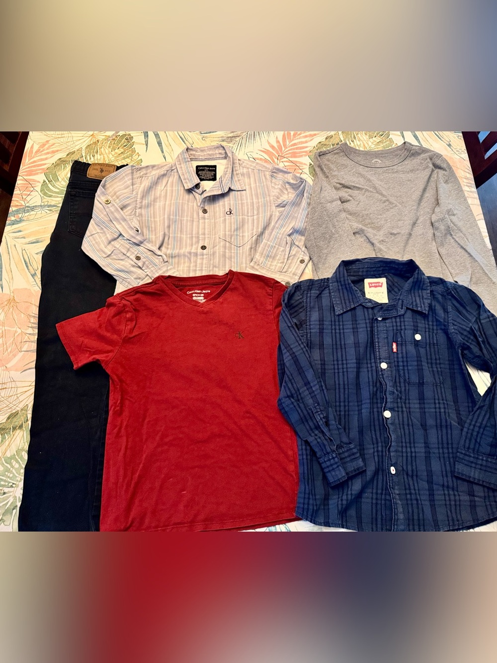 Boys clothes lot Short & long Sleeve Casual button down Shirts and pants bundle